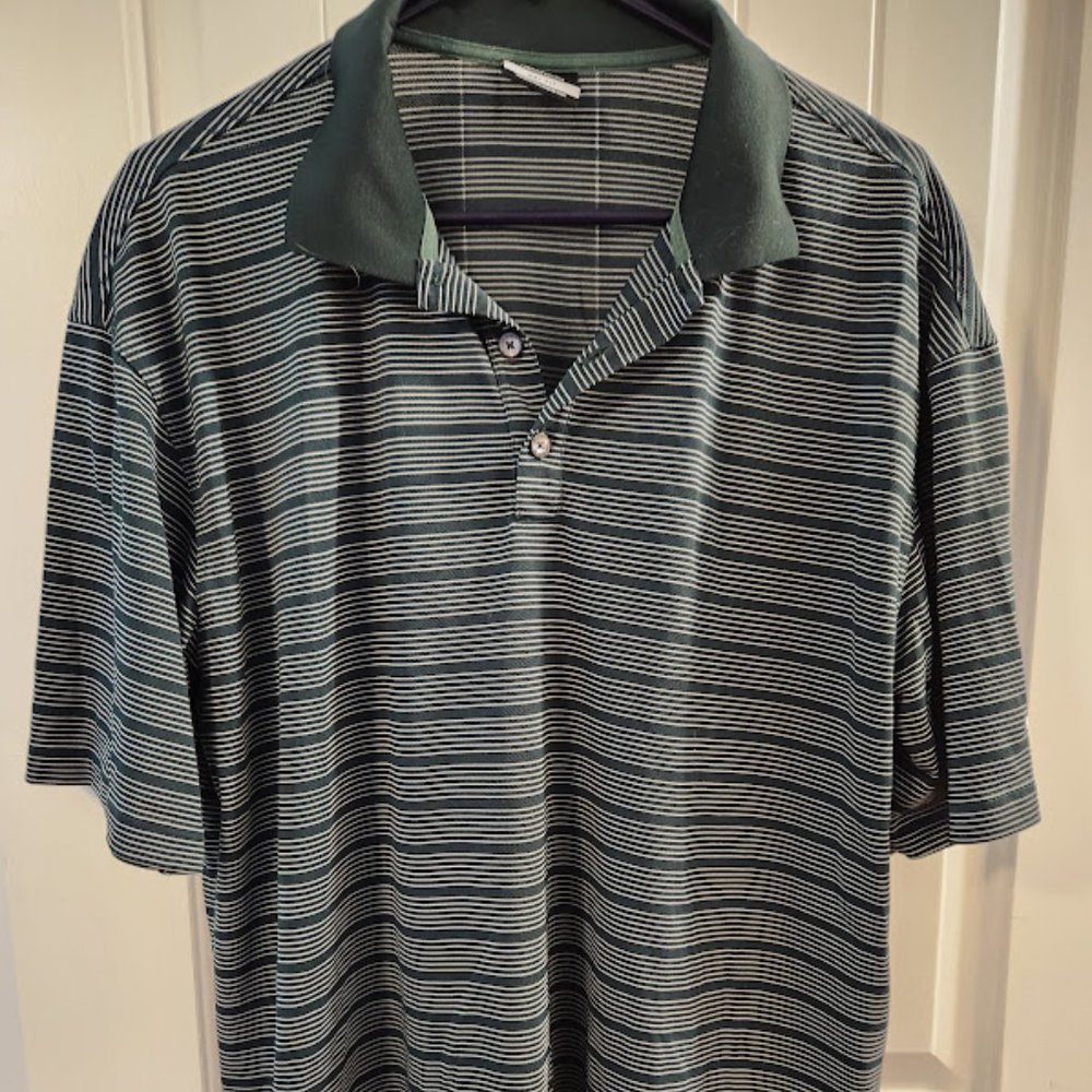 Nike XL DriFit Golf Polo, green stripes